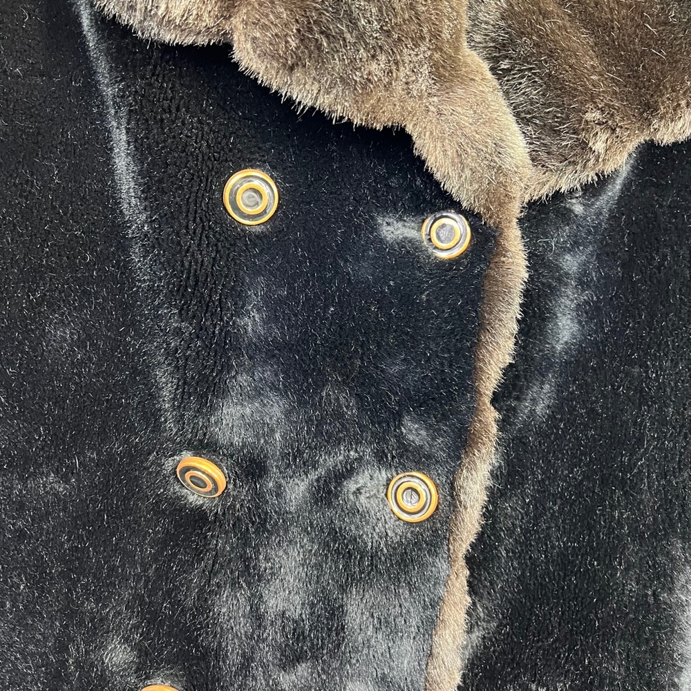 🎬(Relisted)•VINTAGE Like New |•FAIRMOOR•| Borgana Two Tone Brown Faux Fur Coat - Picture 7 of 15